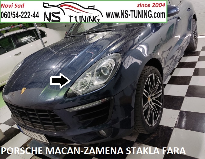 macan porsche zamena stakla fara reparacija mokar far novi sad ns tuning